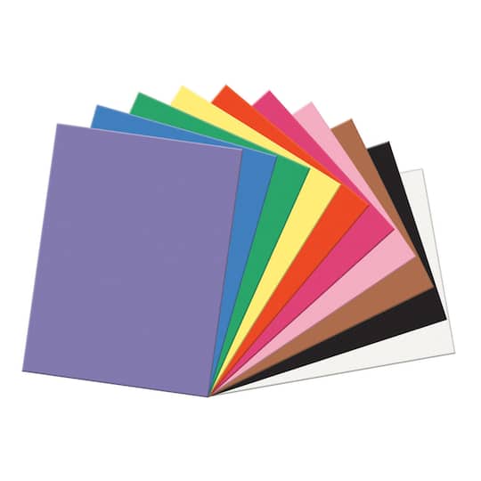 8 Packs: 100 ct. (800 total) SunWorks&#xAE; 18&#x22; x 24&#x22; Assorted Construction Paper